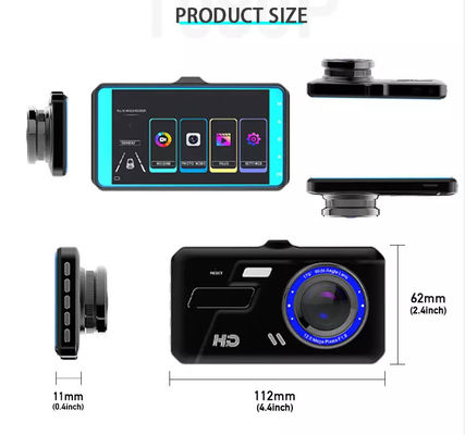 4인치 LCD FHD1080P 광각 비디오 자동차 Dvr 대시 캠 야간 버전 카메라