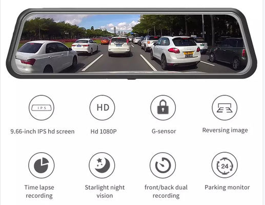 10인치 IPS 2.5D 4K GPS 대시 캠 대시 및 리버스 카메라 터치 스크린