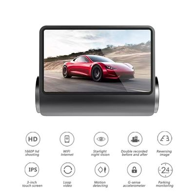 ADAS 2KFHD 전면 후면 듀얼 렌즈 자동차 Dvr 시스템 레코더 반전 운전 야간 투시경