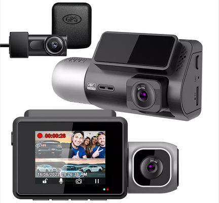 안쪽으로 정면과 후방을 위한 차 IPS 4K 와이파이 GPS 1080p Hd DVR Dashcam