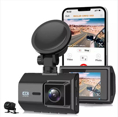 Sony IMX335 센서가 장착된 2인치 IPS 듀얼 Dashcam WiFi 4K 2K 듀얼