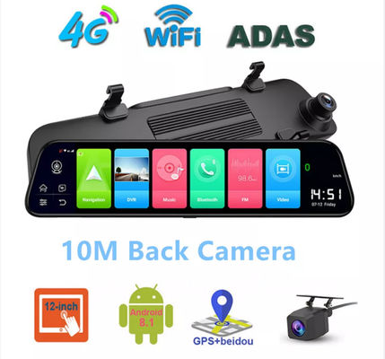4G ADAS 안드로이드 GPS 네비게이션 차량용 캠코더 FHD 1080p DVR 12인치