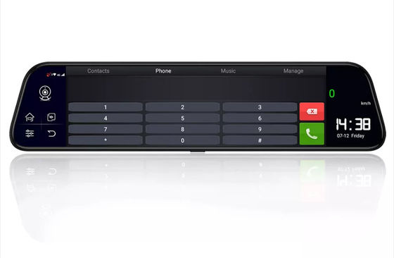 12인치 ADAS 4G 자동차 DVR FHD1080P 백미러 자동차 레코더 32GB GPS 네비게이션