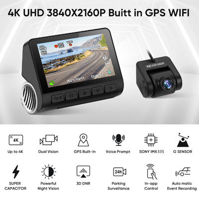 와이파이 GPS 4K 차 차량 카메라 블랙 박스 DVR 장치 카마라 대쉬캠 비디오 저장