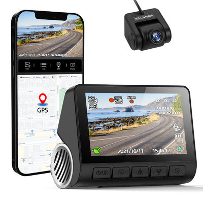 3 인치 IPS 화면 UHD 4K GPS 대시캠 와이파이 GPS 자동차 DVR 계기판 카메라
