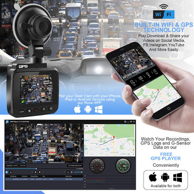 V53 대시캠 4K UHD 소니 야간 시력 대시캠 듀얼 카메라 GPS 와이파이 대쉬캠 24H 파킹 모니터 170' FOV 드브르 자동차 카메라