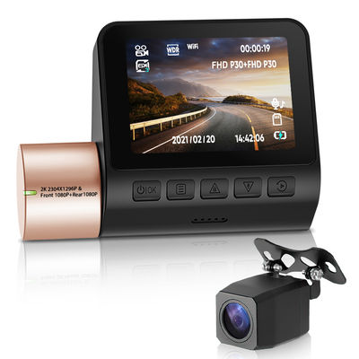 듀얼 렌즈 보이지 않는 대시 캠 DVR 나이트 비전 WDR GPS 내장