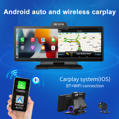 4K 안드로이드 자동 ADAS 와이파이 대시 캠 AUX FM GPS 10.26인치 자동차 DVR 카플레이
